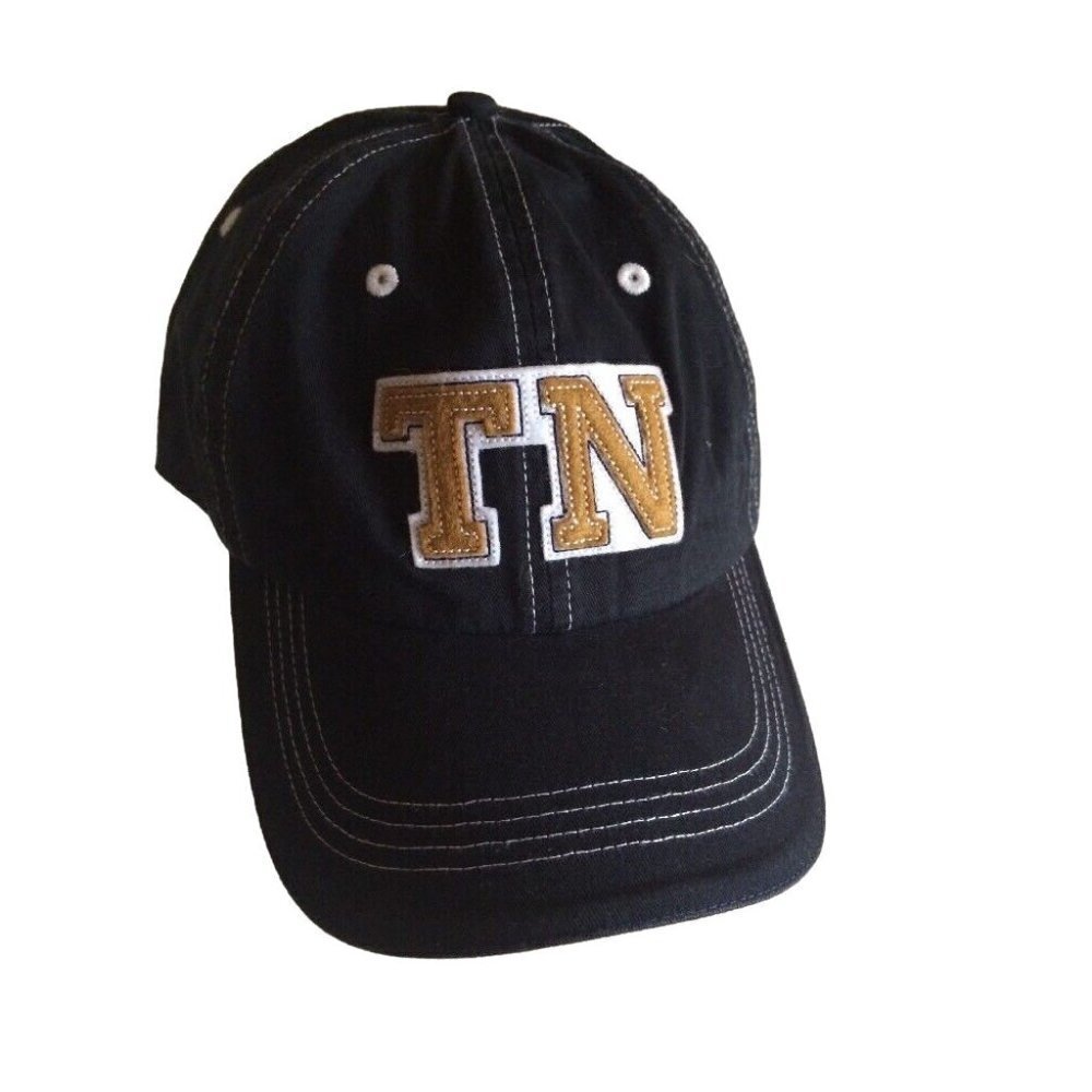 Falcon Headwear TN Volunteer State Baseball Cap Black Gold White Stitching
